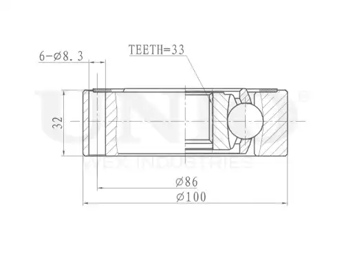 ШРУС внутренний CVJ-30025 UNIO