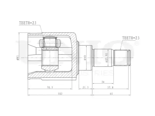 ШРУС внутренний CVJ-30032 UNIO
