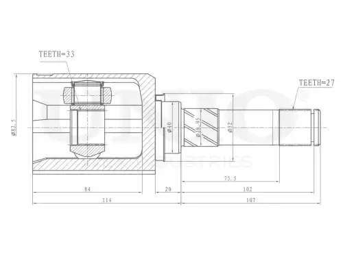 ШРУС внутренний CVJ-30034 UNIO