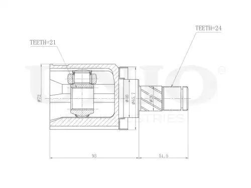CVJ-30035 ШРУС внутренний UNIO