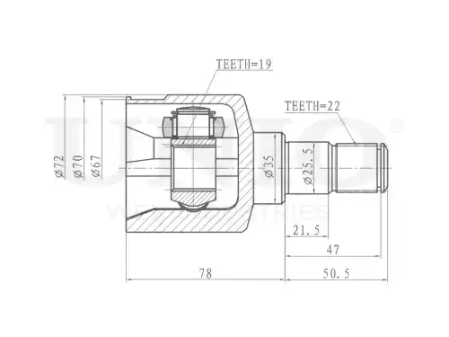 ШРУС внутренний CVJ-30045 UNIO