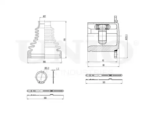 ШРУС внутренний CVJ-30063 UNIO