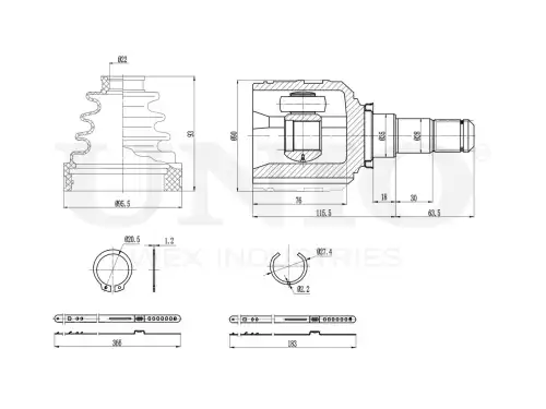 ШРУС внутренний CVJ-30069 UNIO