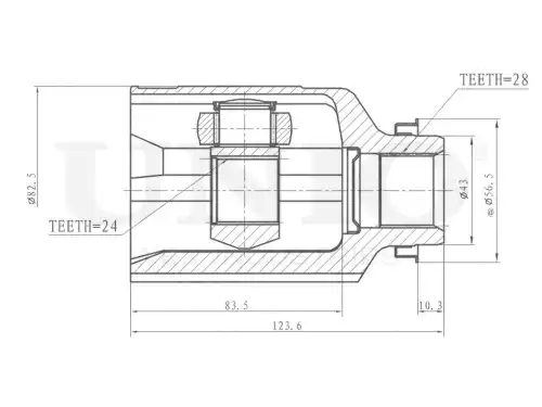 ШРУС внутренний CVJ-30082 UNIO