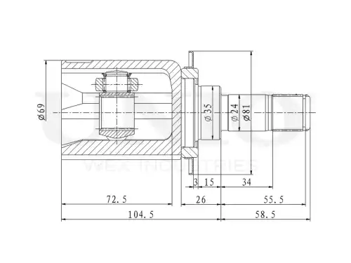 ШРУС внутренний CVJ-30084 UNIO
