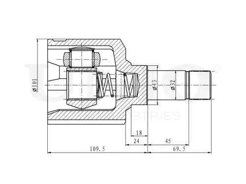ШРУС внутренний CVJ-30086 UNIO