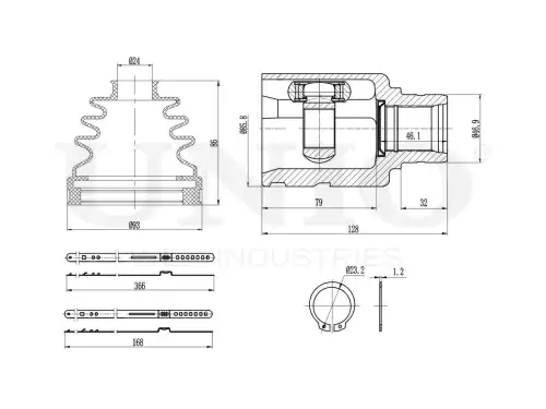 ШРУС внутренний CVJ-30087 UNIO