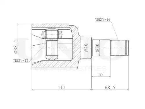 ШРУС внутренний CVJ-30092 UNIO