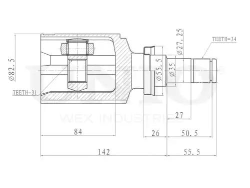 ШРУС внутренний CVJ-30098 UNIO