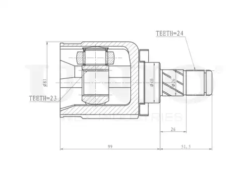 ШРУС внутренний CVJ-30101 UNIO