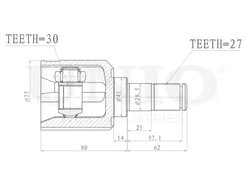 ШРУС внутренний CVJ-30106 UNIO