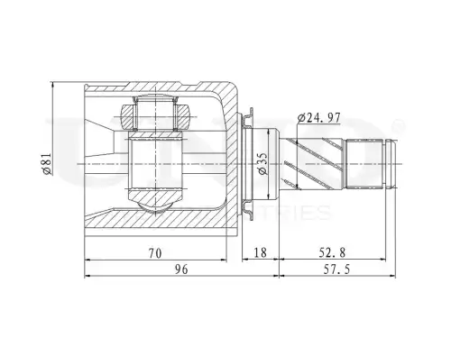 ШРУС внутренний CVJ-30107 UNIO