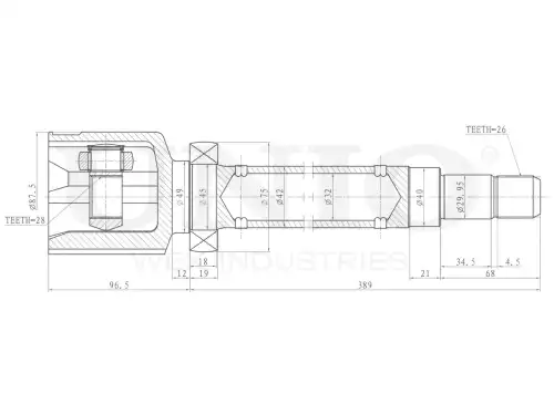 ШРУС внутренний CVJ-30111 UNIO