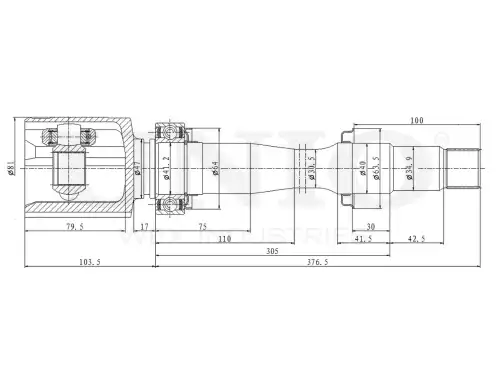 ШРУС внутренний CVJ-30113 UNIO