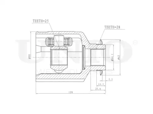 ШРУС внутренний CVJ-30130 UNIO