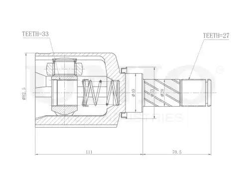 ШРУС внутренний CVJ-30133 UNIO