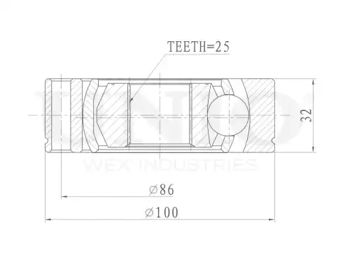 ШРУС внутренний CVJ-30134 UNIO