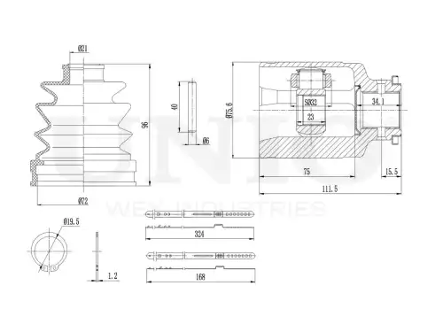 ШРУС внутренний CVJ-30137 UNIO