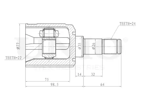 ШРУС внутренний CVJ-30140 UNIO