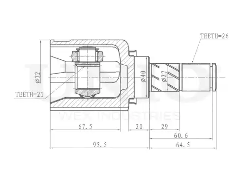 ШРУС внутренний CVJ-30142 UNIO