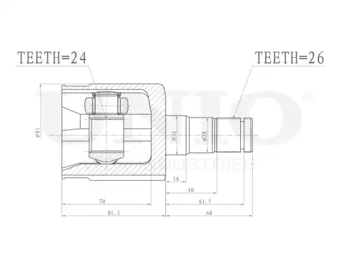 ШРУС внутренний CVJ-30145 UNIO