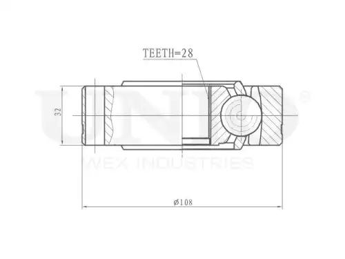 ШРУС внутренний CVJ-30146 UNIO