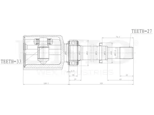 ШРУС внутренний CVJ-30148 UNIO