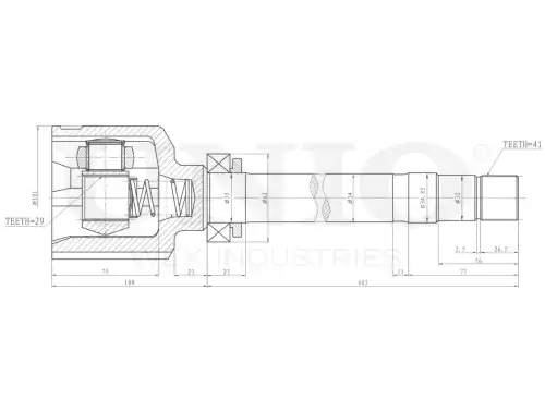ШРУС внутренний CVJ-30150 UNIO