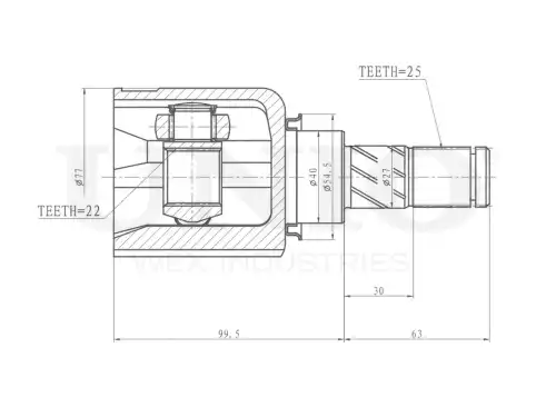 ШРУС внутренний CVJ-30160 UNIO