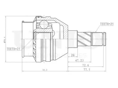 ШРУС внутренний CVJ-30161 UNIO