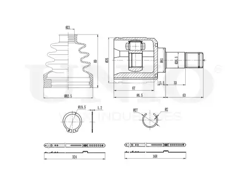 ШРУС внутренний CVJ-30172 UNIO