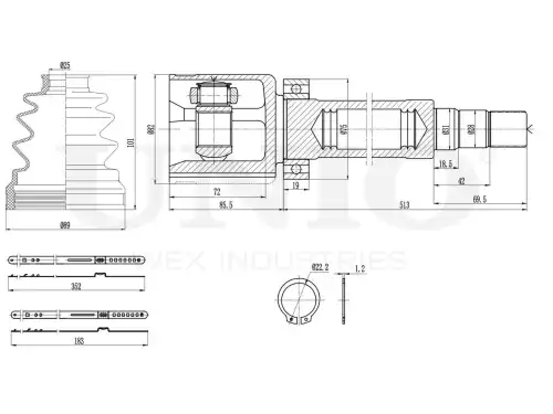 ШРУС внутренний CVJ-30186 UNIO