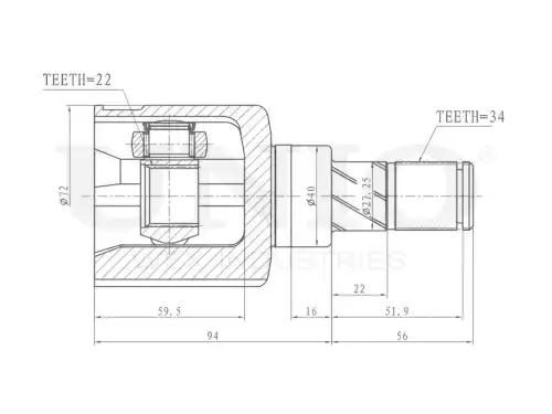 ШРУС внутренний CVJ-30189 UNIO