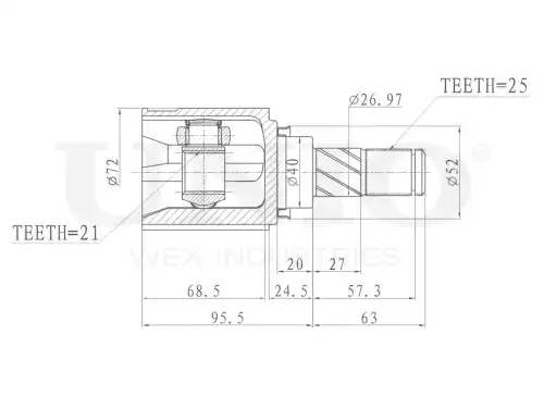 ШРУС внутренний CVJ-30192 UNIO