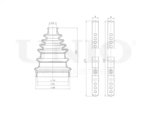 Пыльник ШРУС, комплект DUC-30011K UNIO