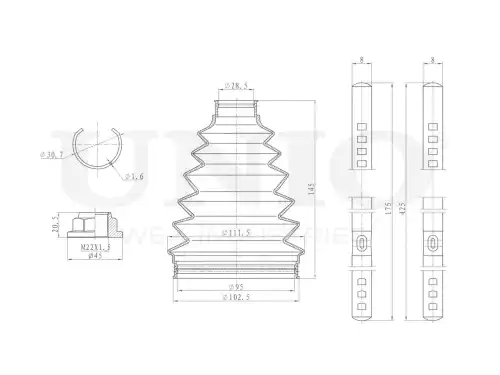 Пыльник ШРУСа (к-т) DUC-30046K UNIO