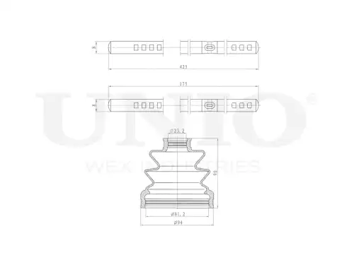 DUC-30098K ПЫЛЬНИК ШРУСА UNIO 3421