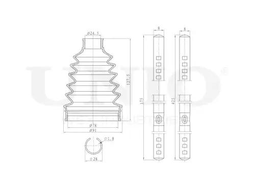 Пыльник ШРУСа (к-т) DUC-30115K UNIO