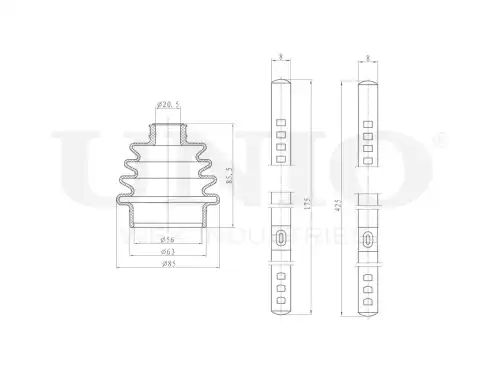 Пыльник шруса DUC-30116K UNIO