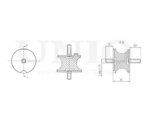 Подушка крепления двигателя UNIO RMP-15128