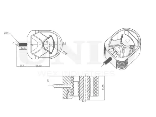 Подушка крепления двигателя UNIO RMP-15140