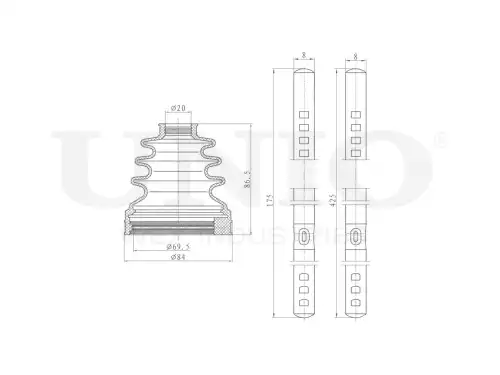 Пыльник ШРУС, комплект DUC-30054K UNIO
