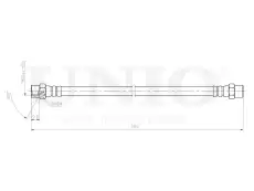 Шланг тормозной задний BRH-10011 UNIO