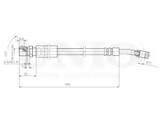 Шланг тормозной передний BRH-10024 UNIO