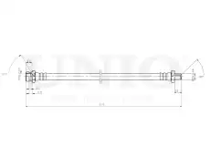 Шланг тормозной задний BRH-10066 UNIO