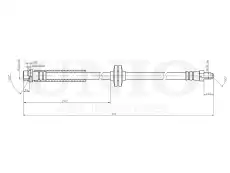 Шланг тормозной задний BRH-10073 UNIO