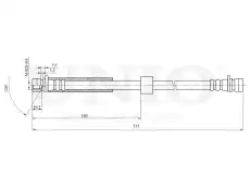 Шланг тормозной задний BRH-10086 UNIO
