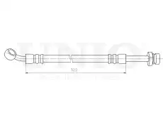 Шланг тормозной передний левый BRH-10088 UNIO