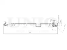 Шланг тормозной передний BRH-10096 UNIO