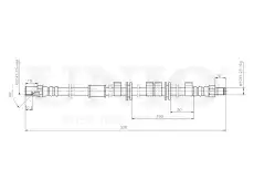 Шланг тормозной передний BRH-10098 UNIO